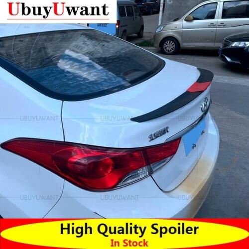 UbuyUwant For Hyundai Elantra 2012 2013 2014 2015 2016 2017 2018 2019 ABS Rear Spoiler Tail Trunk Boot Wing Decoration