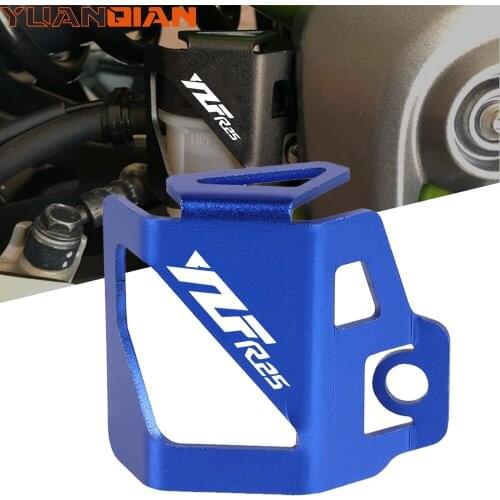 For YAMAHA R25 YZFR25 YZF-R25 2009-2021 2020 2019 2018 2017 2016 Motorcycle CNC Rear Brake Fluid Reservoir Cover Guard Protector