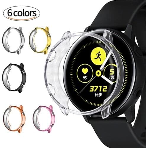 TPU Anti-Scratch Protective Case Watch Cover for Samsung Galaxy Watch Active Smart Watch Screen Protector Full Coverage Bumper