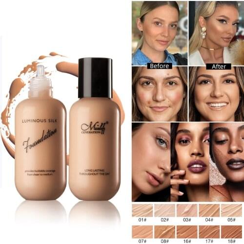 MENOW F625 Liquid Foundation 10 Color Matte Fog Surface Concealer Waterproof Nake Face No Makeup Sense Cosmetic Gift Hot Selling