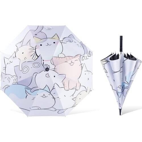 USB Charging Cable Sunshade Umbrella With Long Handles Non-conductor Honeycombs Ventilation And Isolation Design Umbrellas