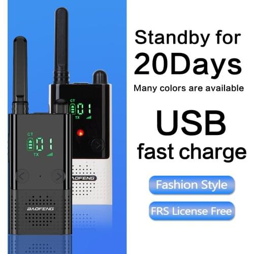 1 OR 2 PCS BAOFENG BF-T9 PMR/FRS UHF462-467MHz License-Free Radio Walkie Talkie Two Way Radio USB Charger