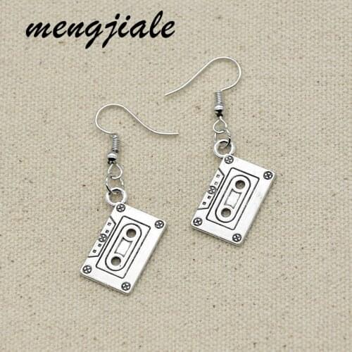 1pair retro Handmade SimpleDesign cassette tape style tape Earrings Drop Earrings drop shipping