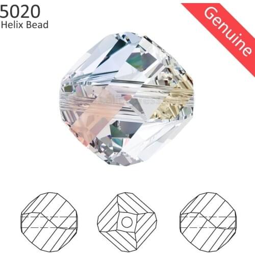 1 piece) 100% Original Crystal from Swarovski 5020 Helix Bead made in Austria loose beads rhinestone bracelet jewelry making