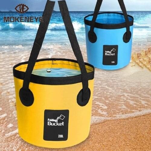 12L/20L Waterproof Water Bags Folding Bucket Portable Outdoor Foldable Bucket Water Container Collapsible Fish Washbasin Bucket