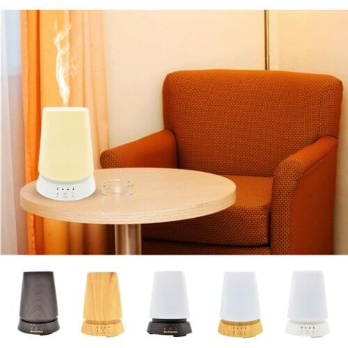 350ml LED Aromatherapy Humidifier Aroma Diffuser Dark Grain Bottom Electric Aroma air diffuser wood Ultrasonic air humidifier