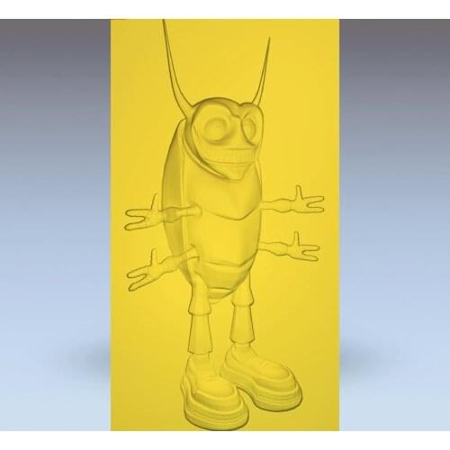 3d model relief for cnc in STL file format Cockroach