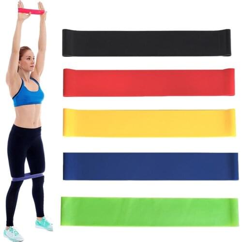 5 Pcs/Set Resistance Loop Bands Natural Latex Workout Bands for Home Fitness/Crossfit/Stretching Strength Training