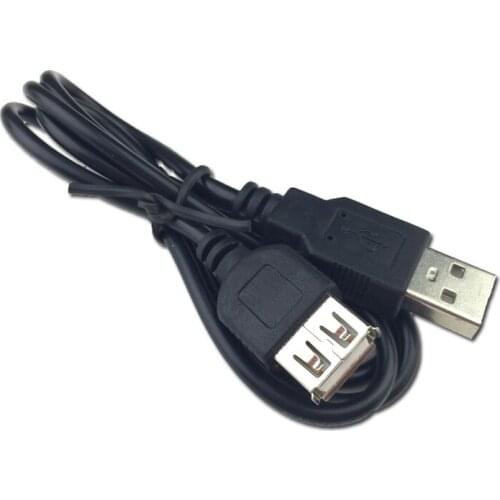 50pcs/lot Black 2.0 USB Male to A Female Extension Extender Data M/F Adapter Cable