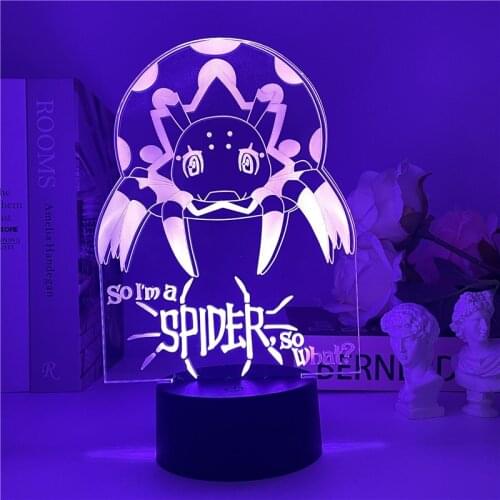 Anime so I am a spider, so what? 3d light cartoon cute spider light bedroom decoration kid gift LED night light holiday gift