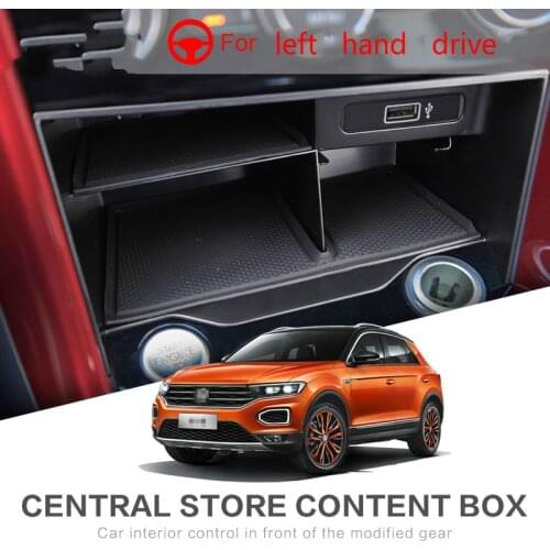 Car Central Storage Box For Volkswagen T-ROC 2017 2018 2019 TROC T ROC Storage Console Tidying car accessories