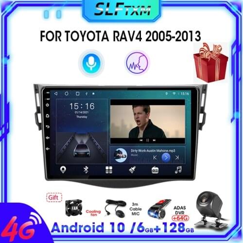 2 din Android 10.0 Car Radio Multimedia Video Player Navigation GPS Stereo For Toyota RAV4 RAV 4 2005-2013 2din AM 4G+64G Screen