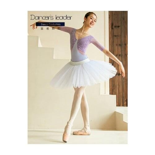 Ballet Leotard for Women Lace Embroidered Rhythmic Gymnastics Costume Adult Elegant Aerial Yoga Leotard