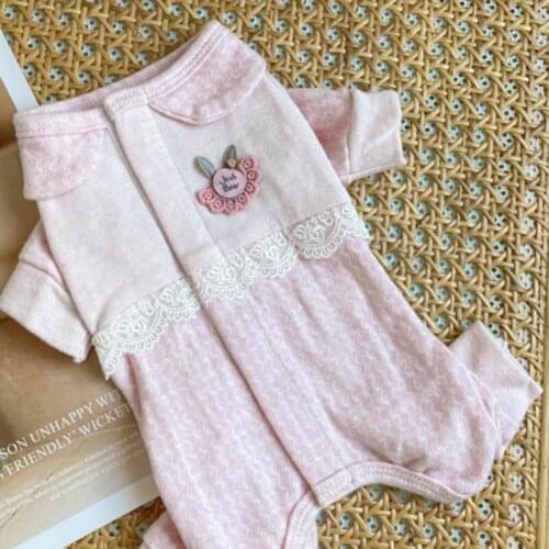 Small Dog Pajamas Jumpsuit Autumn Winter Dog Overalls Girl Dog Clothes Sleepwear Female Pet Costume Outfit Garment Puppy Apparel