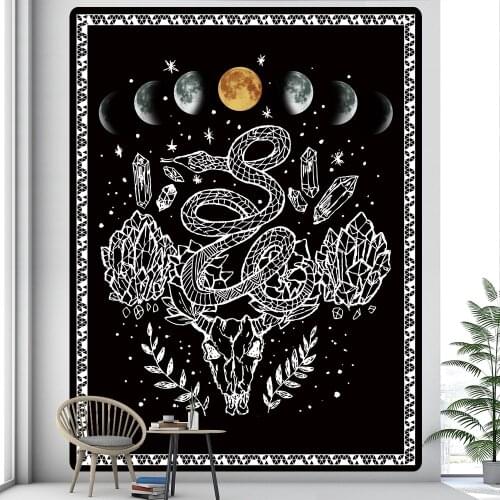 Moon Cat Home Decoration Art Tapestry Bohemian Decoration Yoga Mat Hippie Background Wall Sheets Large Size Tapestry