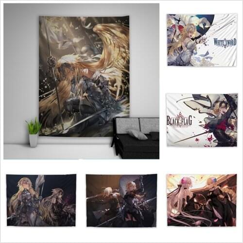 Fate Grand Order Jeanne Alter Joan of Arc Tapestry Art Wall Hanging Sofa Table Bed Cover Home Decor Poster