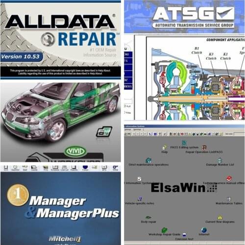 Hot Auto Repair Alldata Software all data V10.53 m..ch.. on-de..d 2015 atsg Vivid workshop OD5 autodata usb3.0 1TB HDD free ship