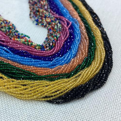 Exquisite Faceted Stone Beads Spinel Cross-section Mixed Color Size 2 / 3mm, Used for Jewelry Making DIY Bracelet Accessories