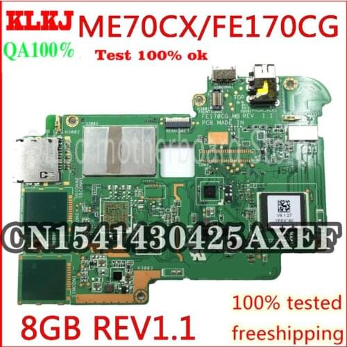 KLKJ ME70CX For ASUS ME70CX FE170CG MeMO Pad 7 Board 60NK01A0-M88000-100 Test 8GB Memory Original Board