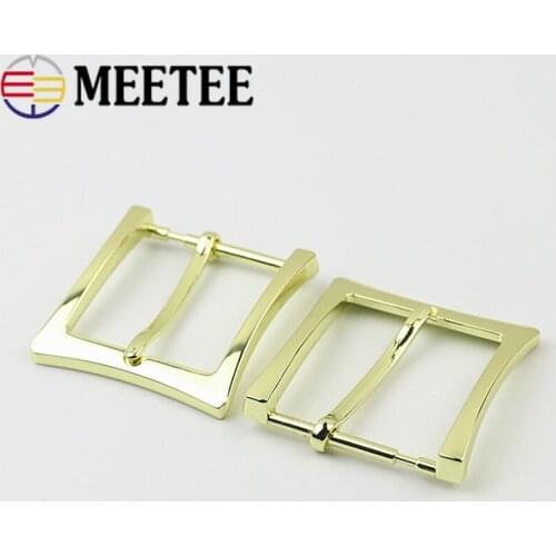 Meetee 2/5pcs ID41mm Metal Belt Buckles Bags Strap Adjustment Hook Webbing Band Decorative Pin Buckle DIY Shoe Clasp Accessories