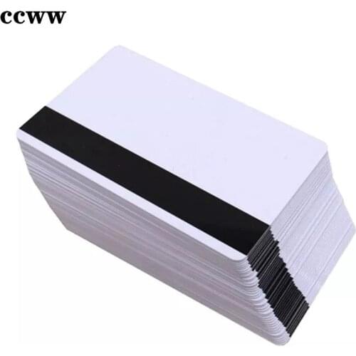 MSR High Resistance 100Pcs Blank PVC Magnetic Stripe Card 2750 OE Hi-Co 3 Track Can Printed Magnetic RFID Card Fast Shipping