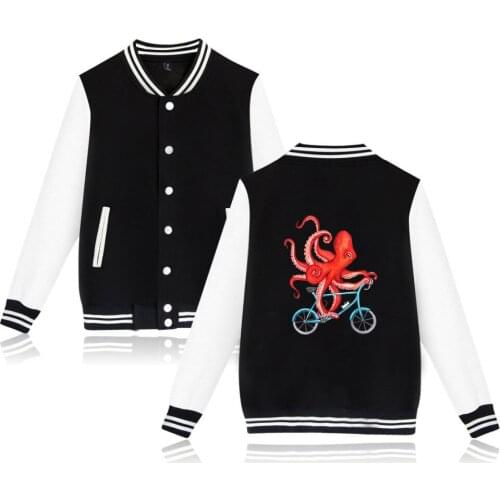 Octopus Tentacles Jackets And Coats Harajuku 3d College Baseball Jacket Hip Hop Casual Clothes Custom Men Baseball Sweatshirt