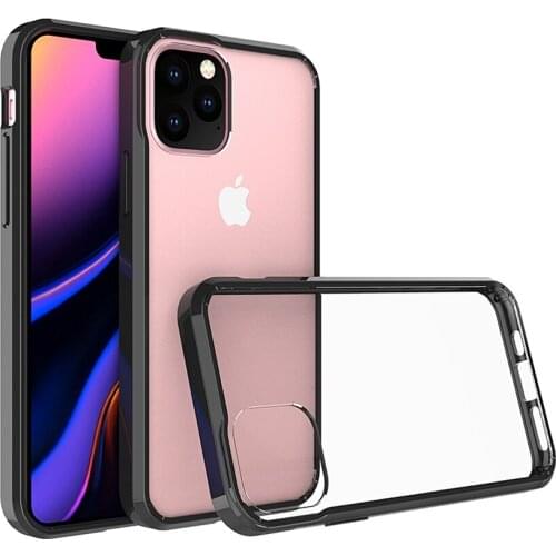 Soft Silicon TPU/PC Case for Iphone 11 Pro Max Fundas Coque Shockproof Crystal HD Clear Hard Back Cover for Iphone 11 Pro Case