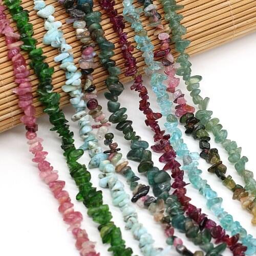 Natural Semi-precious Stone Unshaped Spodumene Apatite 3x5-4x6mm for DIY Necklace Earrings Accessories Gift Length 40cm