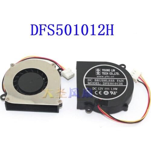 New Original DFS501012H DC12V 1.9W 50x10MM 3Lines Blower cooling fan