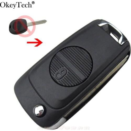 Okeytech Best Price 2 Buttons Flip Modified Remote Car Key Shell Uncut Blade Key For Nissan Micra Almera Primera X-Trail no logo