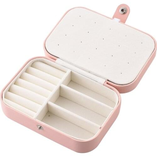 PU Leather Jewelry Storage Box Travel Portable Jewelry Storage Case for Ring Earring Necklace Organizer Packaging Box Woman Gift