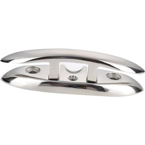 Boat Kayak Stainless Steel Foldable Flip Up Dock Cleat 8 inch for Yacht Flush Mount