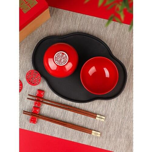 Wedding Supplies Wedding Gifts New Wedding Gifts To Girlfriends Friends Double Happiness Bowl Gift Boxed To Tableware