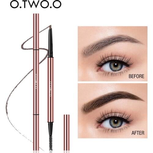 O.TWO.O Ultra Fine Triangle Eyebrow Pencil Precise Brow Definer Long Lasting Waterproof Blonde Brown Eye Brow Makeup 6 Colors