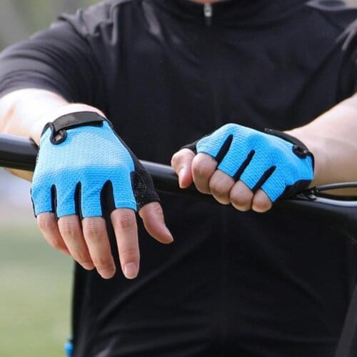 2Pcs Bicycle Gloves Soft Shock-proof Non-slip Half Finger Bike Gloves MTB Gloves Fitness Sports Road Bike Gloves