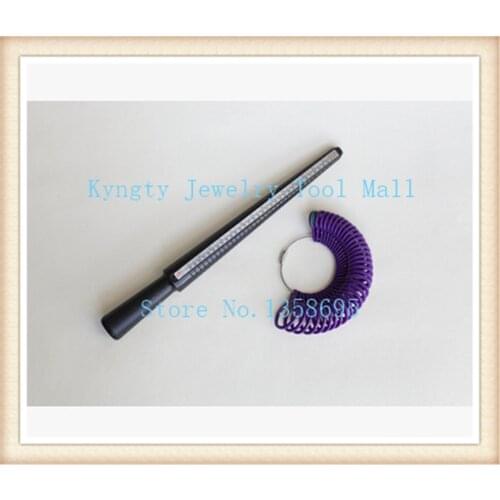 Jewellery making ring measuring stick and plastic ring loop for sterling silver jewelry HK size