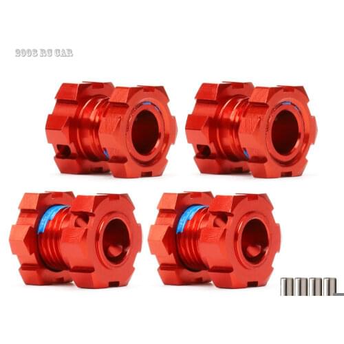 1/10 #8654 #7758 4Pc/Set Aluminum 17MM Splined Wheel Hubs Nuts For RC Crawler Car Parts Traxxas E-Revo 2.0 VXL Brushless 86086-4