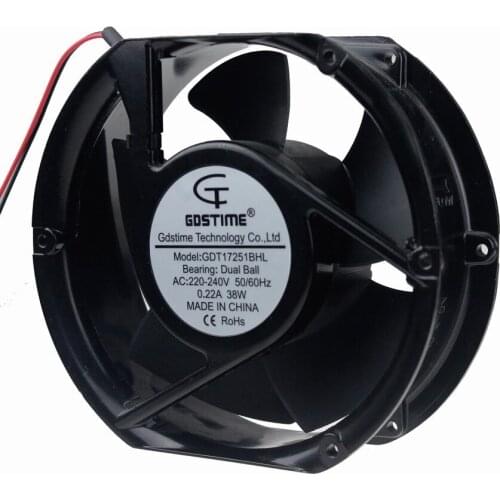 10 pcs GDT 172 x 51mm 172MM 17CM AC 220V 240V 17251 Ball Bearing PC Computer Cooling Exhaust Fan