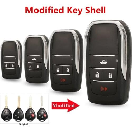 2/3/4 Buttons Modified Key Shell Filp Folding Remote Case for T-oyota