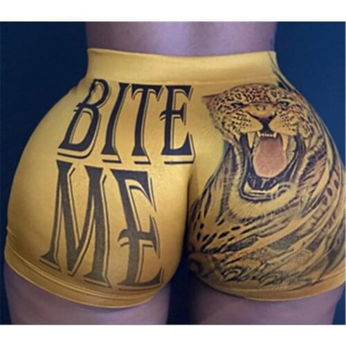 2020 Fashion Shorts Pants Sexy Daddy Letter Print High Waist Pants Sport Biker Bodycon Pants Casual Shorts Outwear Sleep Bottoms