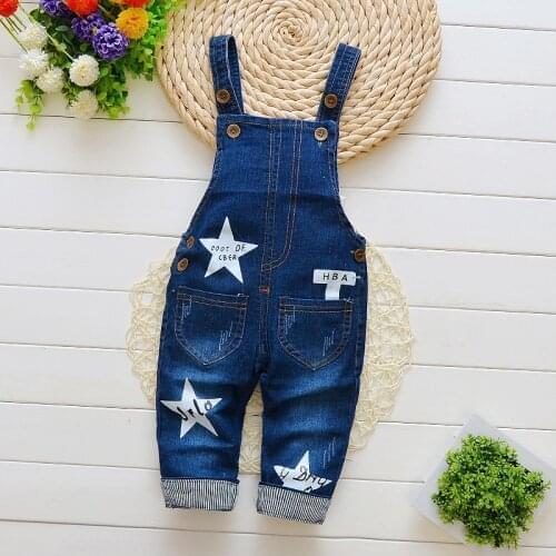 2021 Toddler Infant Boys Long Pants Denim Overalls Dungarees Kids Baby Boy Jeans Jumpsuit Clothes Clothing Outfits Trousers