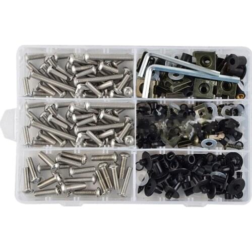 223PCS Universal Motorcycle Fairing Bolts Body Modification Bolts for Yamaha YZF R1 R3 R6 R6S R25 FZ1 FZ6 FZ8 MT07
