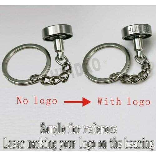 5PCS Bearing Keychain Decoration Bearings Key Ring and Laser Marking Your Logo on Bearing