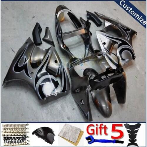 ABS Plastic Bodywork Set For ZX6R 2000 2001 2002 ZX-6R ZZR600 2005 2006 2007 2008 motorcycle cover Injection mold silvergray