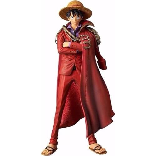 Anime One Piece Luffy Figure KOA 20th Red Cloak D Luffy PVC Action Figure Collectible Model Toys Gifts For Children 25cm