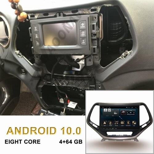 AOONAV car GPS radio Android 10.0 eight core 4+64G 10.1 inch for Jeep Cherokee 2016+ car GPS navigation IPS support carplay