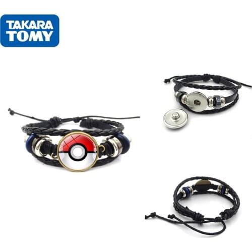 Pokemon Anime Elf Ball Time Gem Bracelet Elf Pop Pikachu Constellation Childrens Wristband Braided Bracelet Birthday Gift