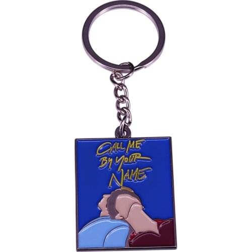 Call Me By Your Name keychain peachy boy Elio and Oliver keyring our love souvenir