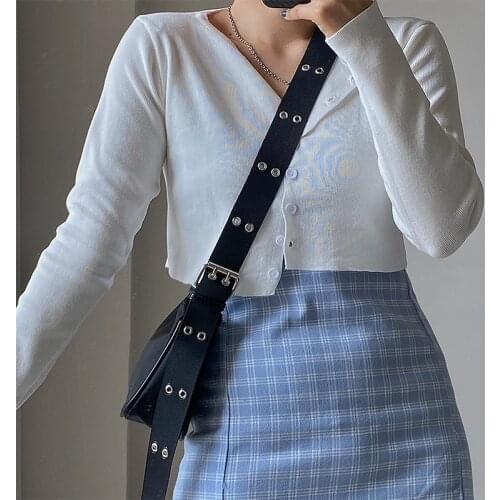 Black Nylon Crossbody Baguette Bag for Women 2021 New Vintage Shoulder Bag Casual Girls Solid Color Street Armpit Bags Handbag