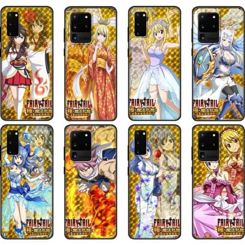 Black tpu Case For Samsung galaxy S20 /S20 PLUS/S20 ultra/S20+ /S20FE back cover Japanese Anime Fairy Tail